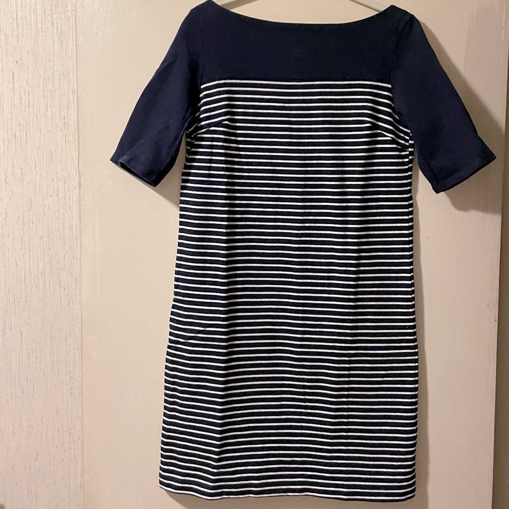 Gap Maternity blue and white stripped dress